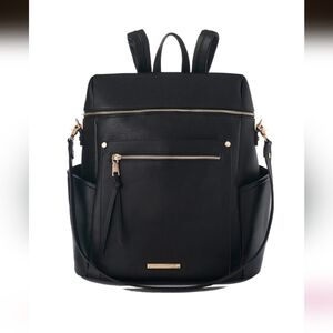 Black Leather Backpack